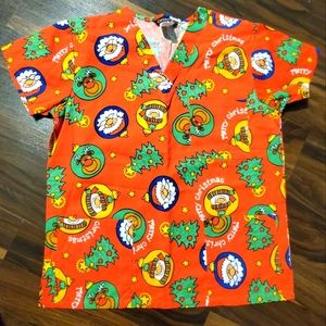 NEW Christmas Holiday Scrub Top